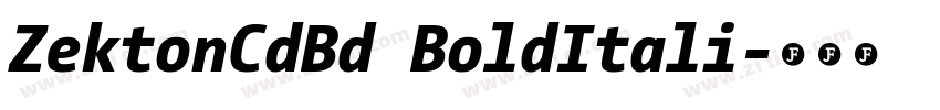 ZektonCdBd BoldItali字体转换